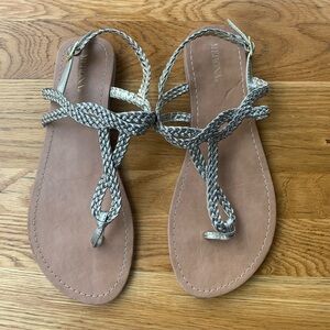 Merona Silver Braided Sandals